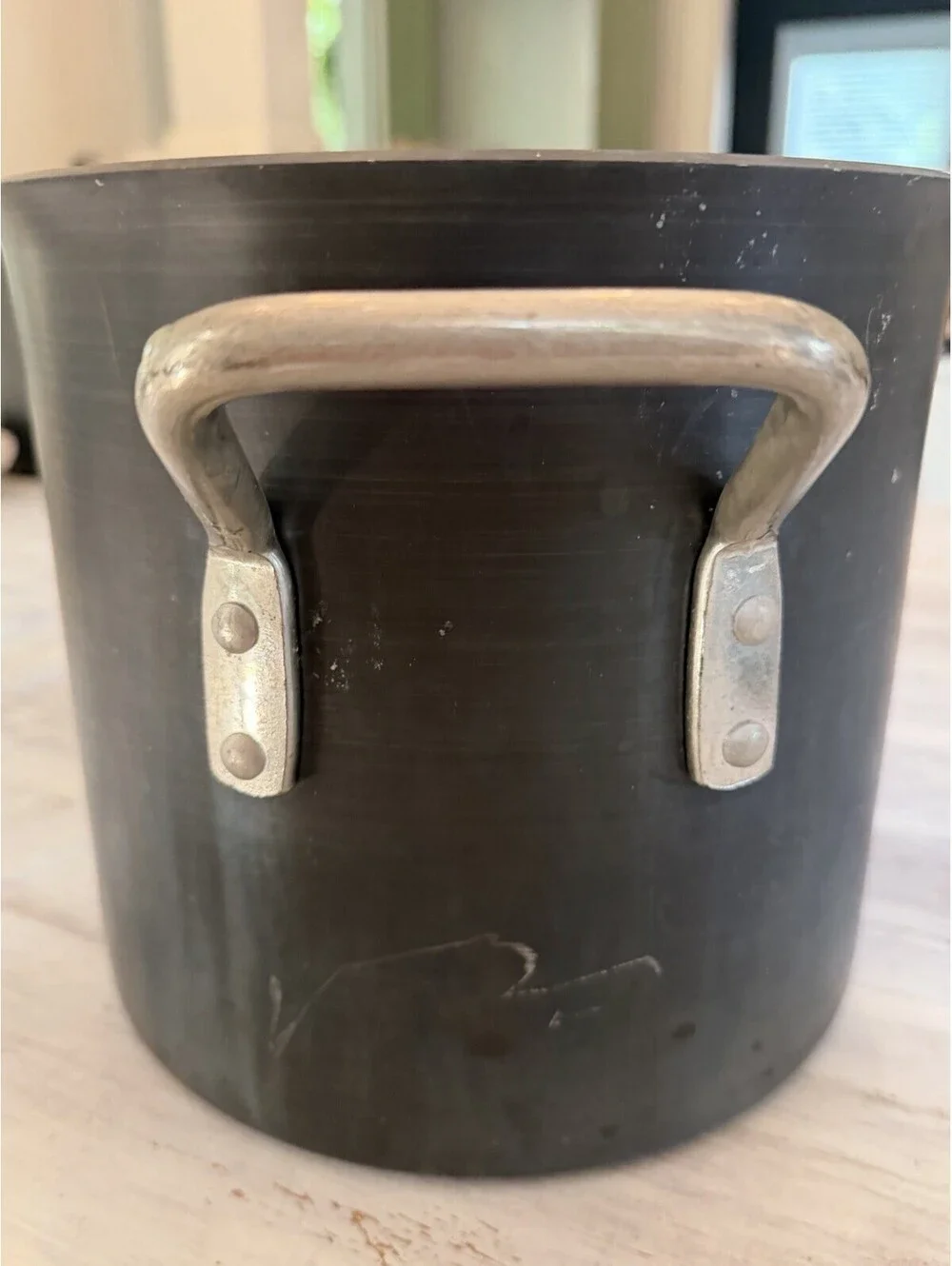CALPHALON Commercial 8 Qt Quart Stock Pot 808 w Lid Anodized Aluminum VINTAGE OH